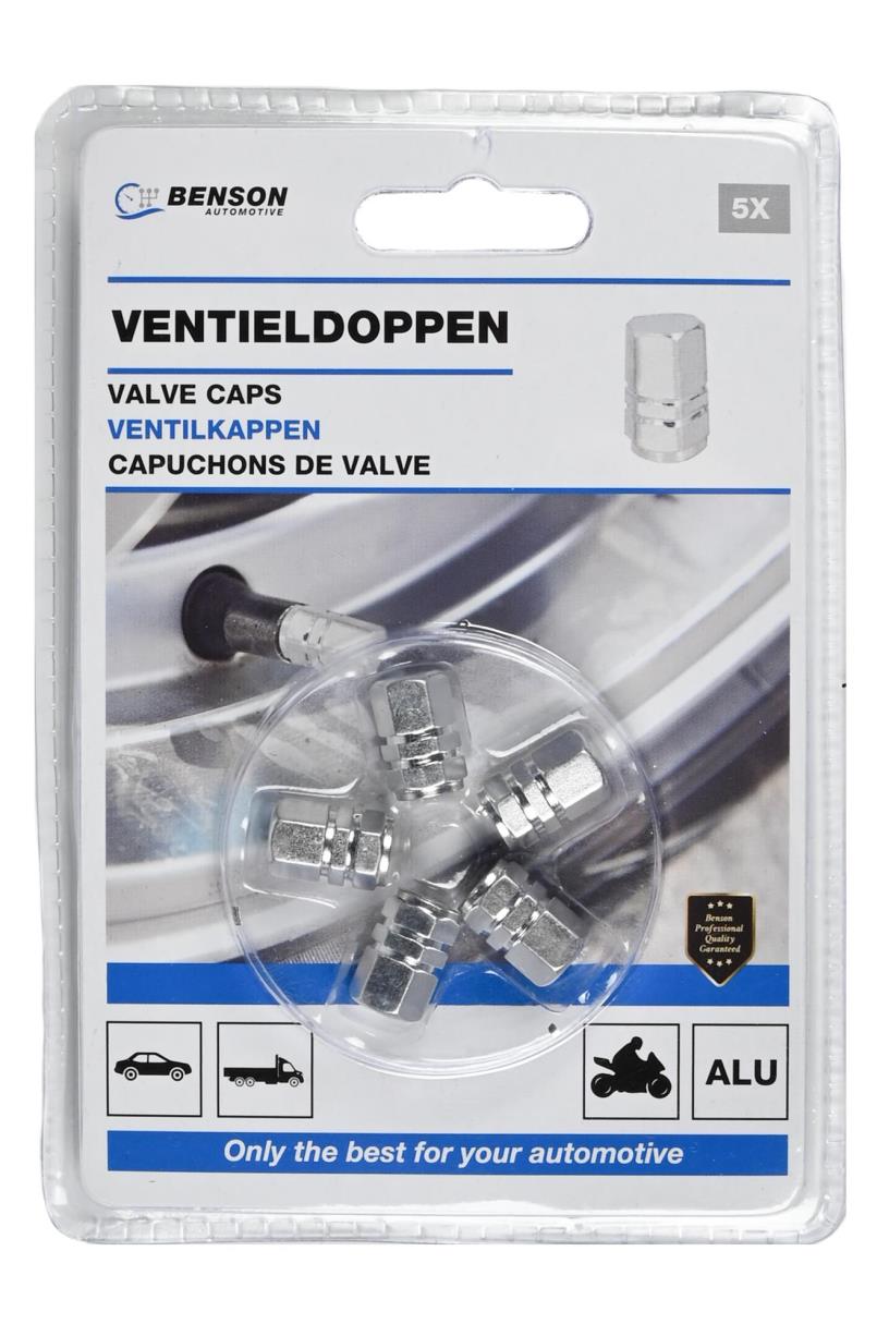 Ventieldoppen 5 dlg aluminium