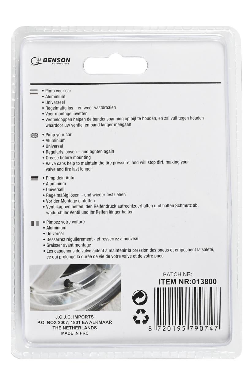 Ventieldoppen 5 dlg aluminium