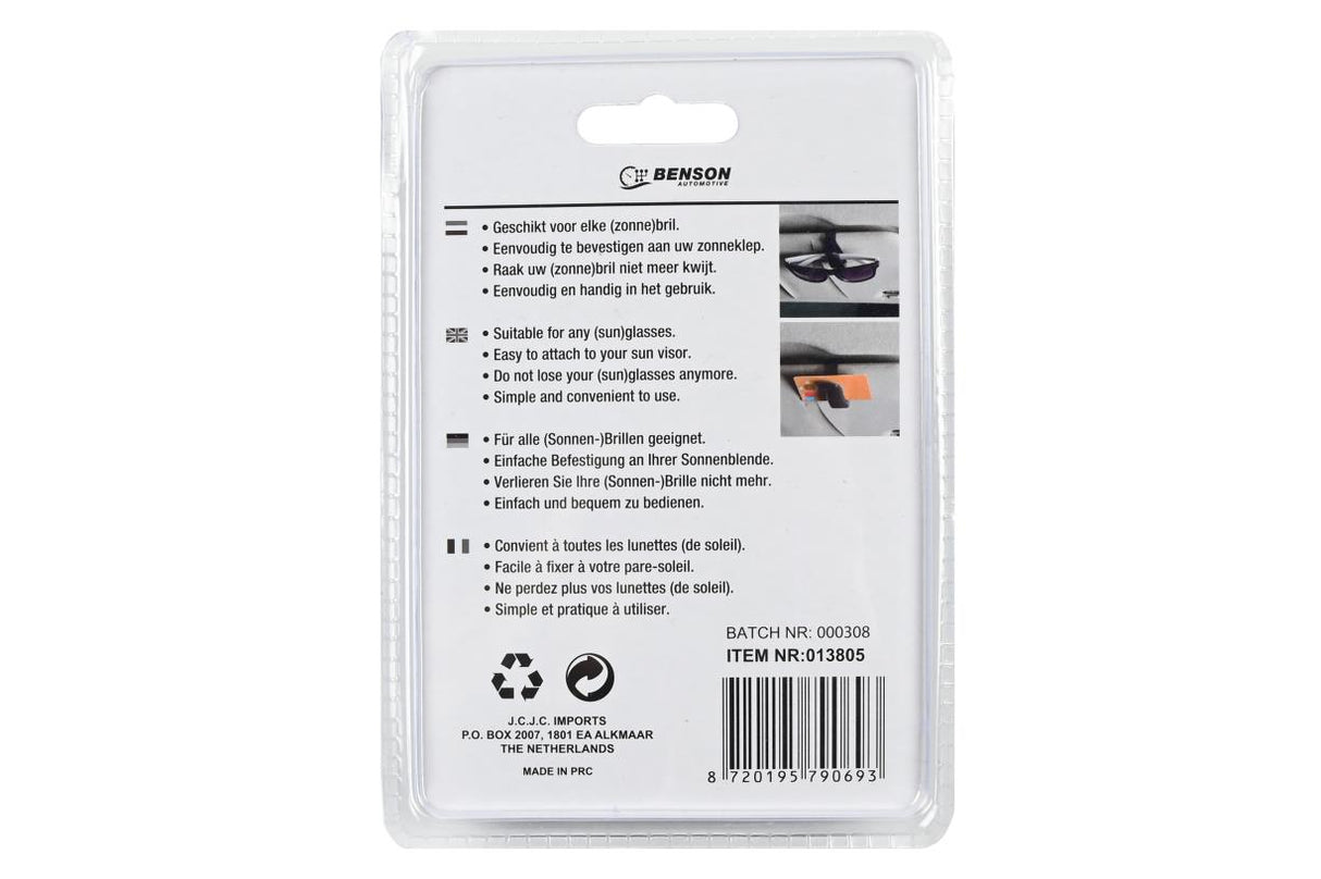 Zonneklep klem voor zonnebrillen