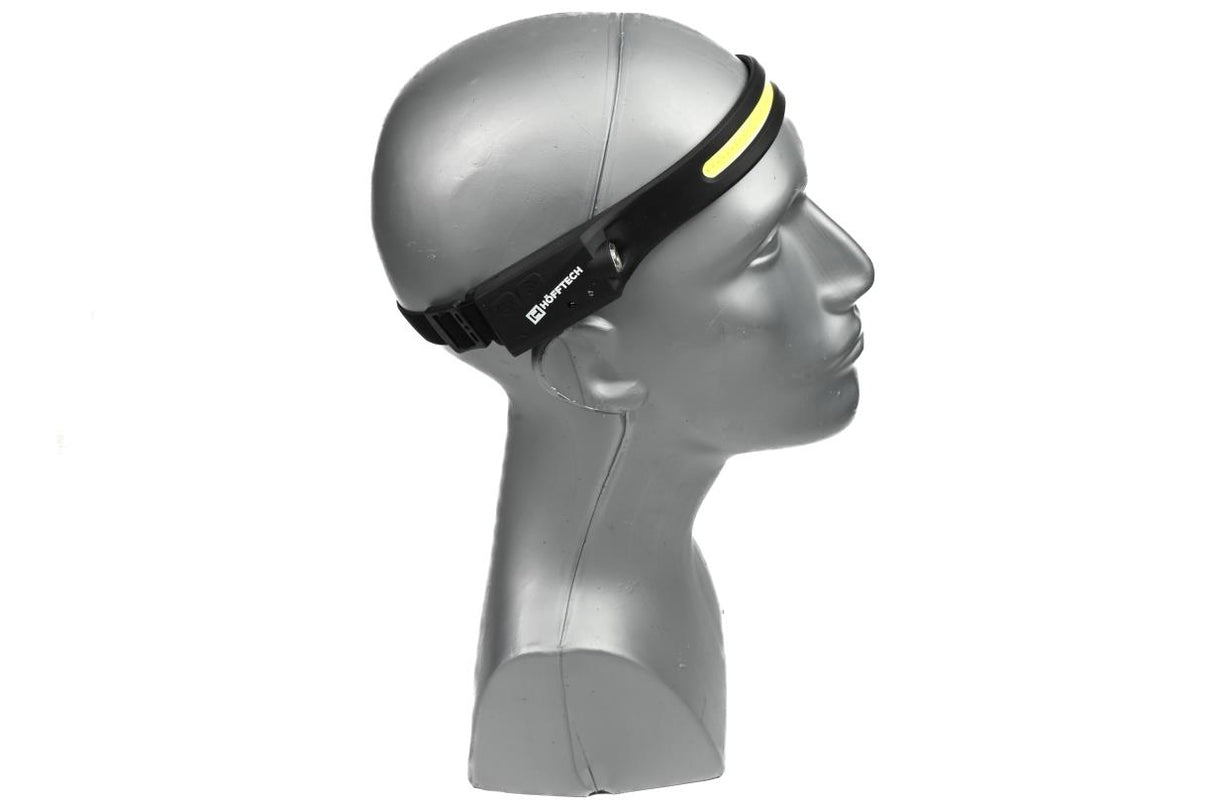 Headlamp silicone 3W LED + COB rechargeable +PIR