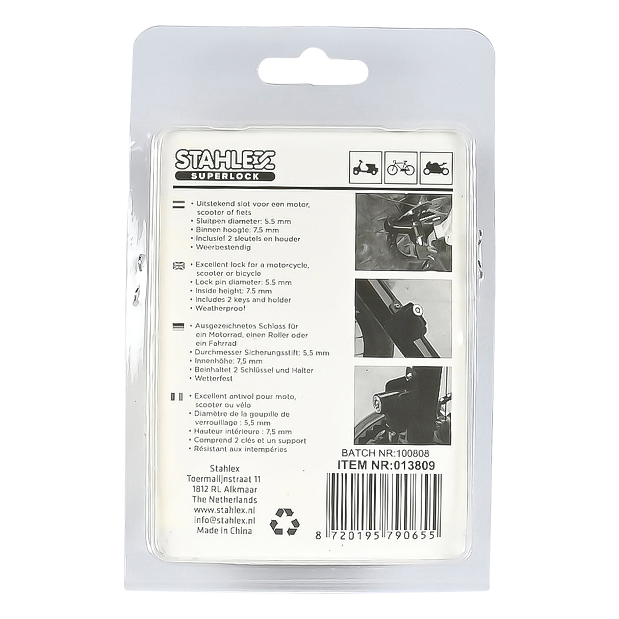 Bremsscheibenschloss 170 + Halterung