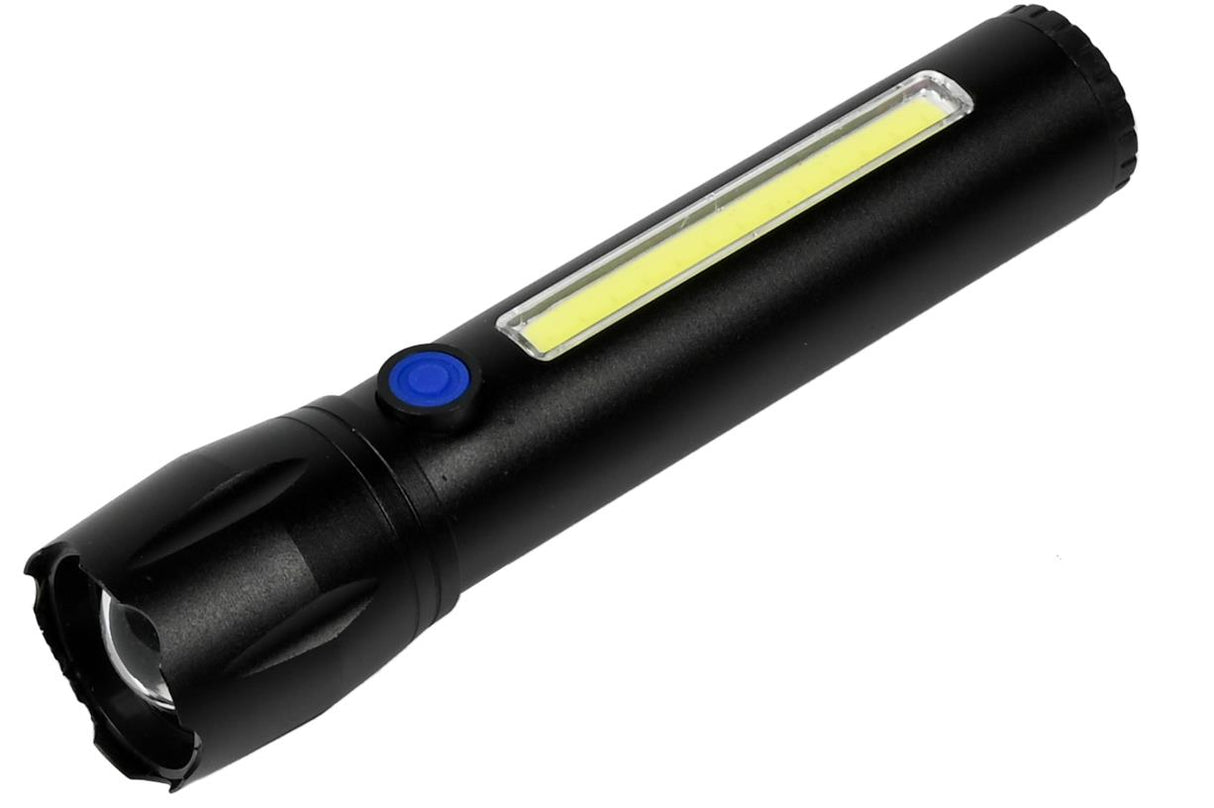 Torch tactical LED + COB rechargeable 141 mm