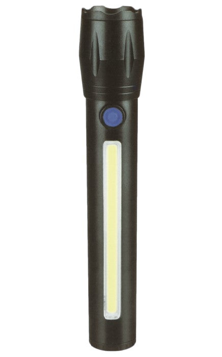 Torch tactical LED + COB rechargeable 166 mm