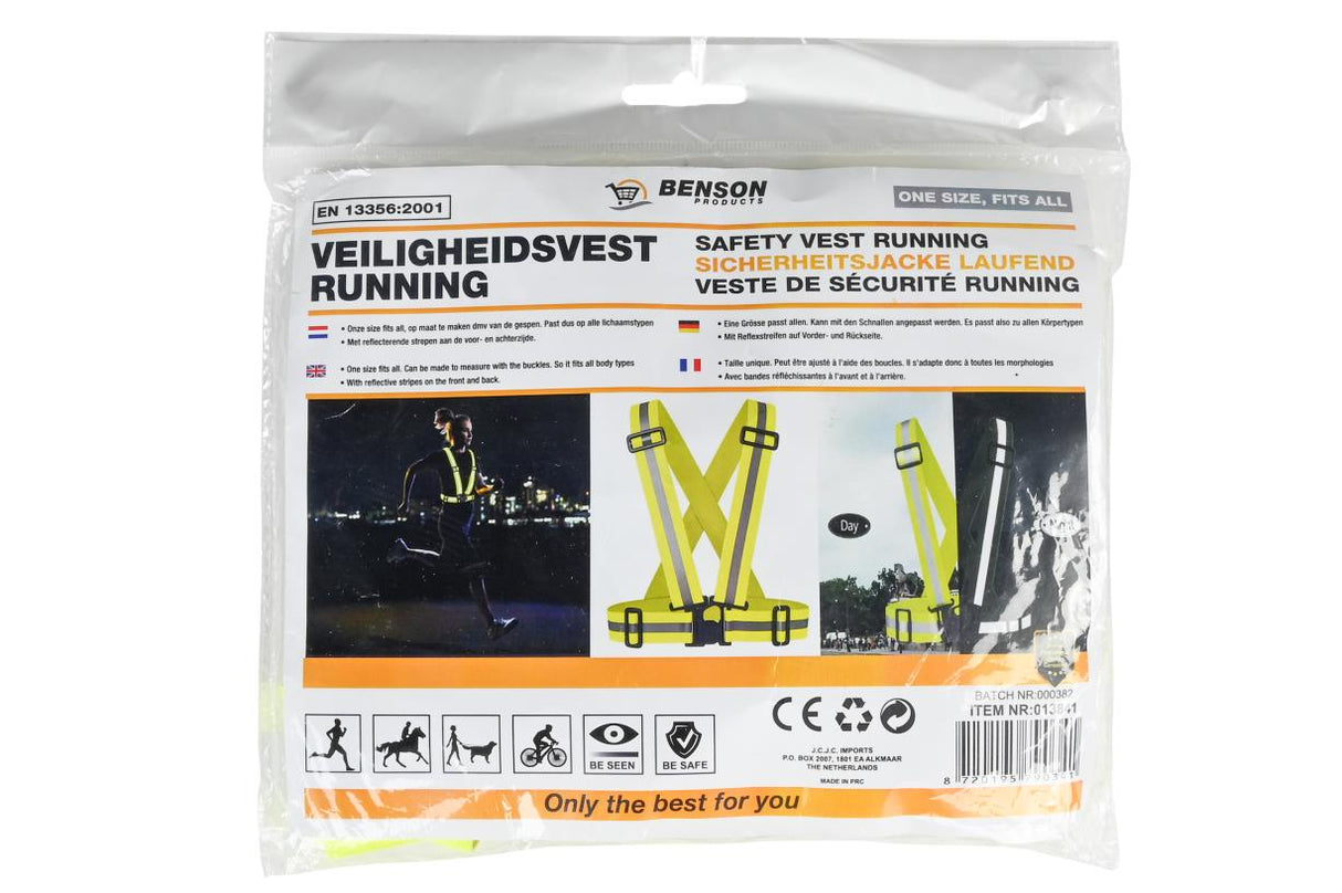 Veste de sécurité running jaune