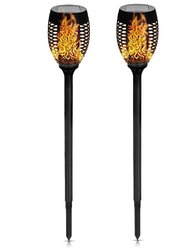 Garden light solar torch 74 cm flame effect 2 pcs
