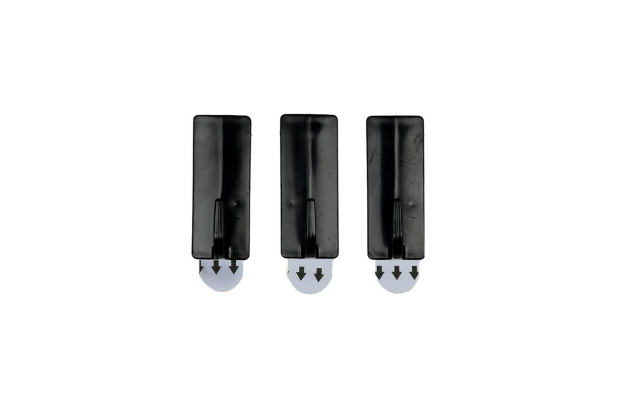 Crochet adhesif amovible 3 pcs 5 x 2 cm noir