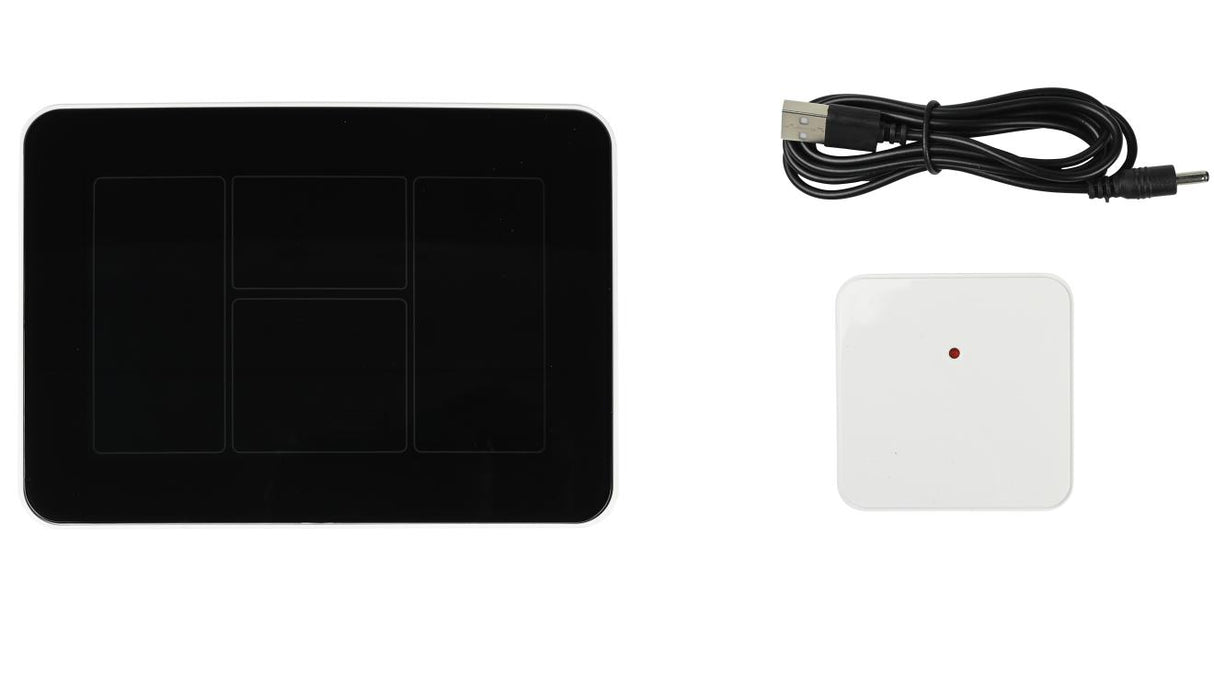 Weather station with barometer in and outdoor