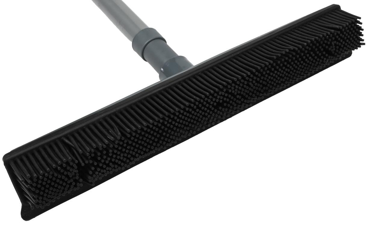 Bezem rubber met trekker + steel