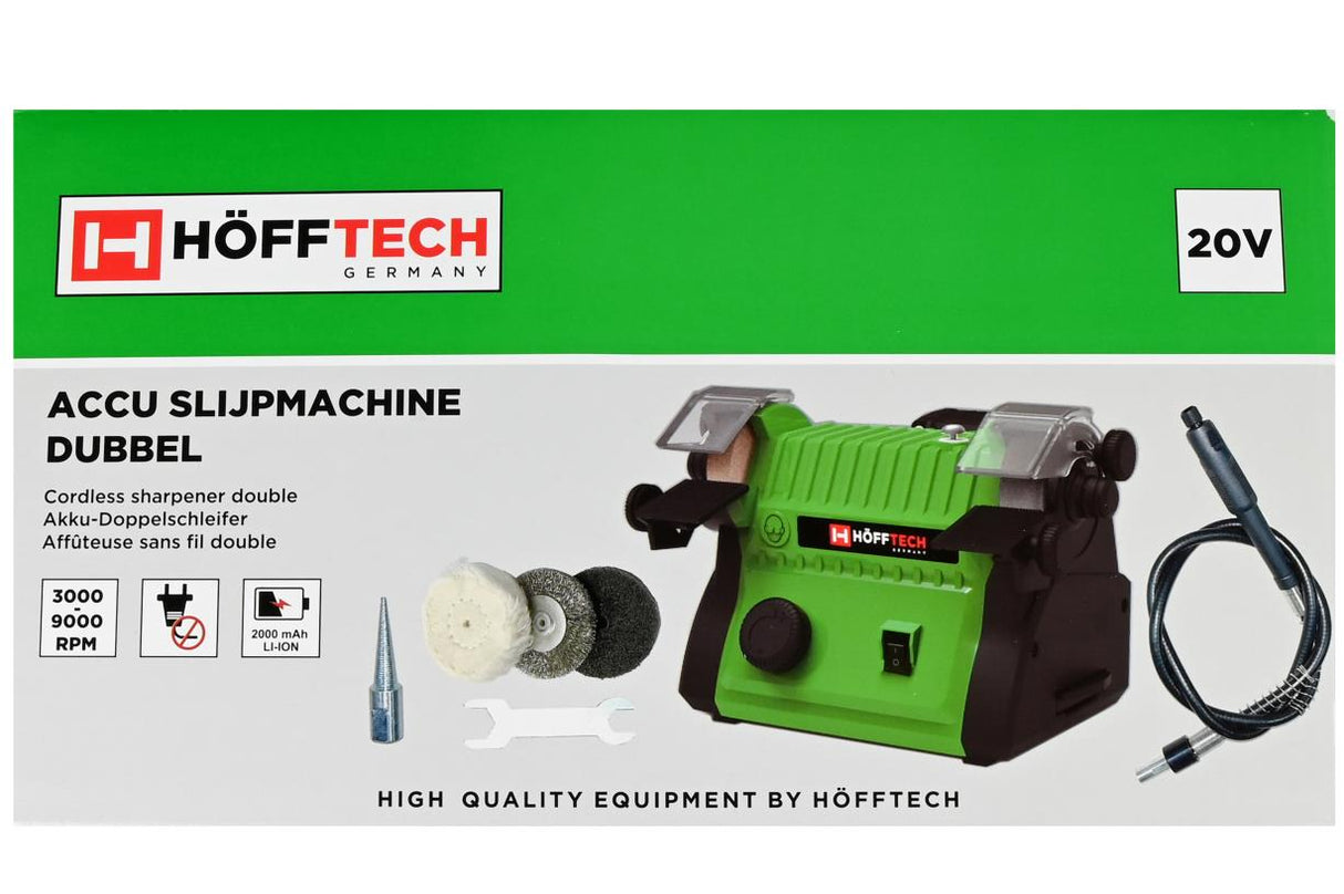 Accu slijpmachine 20V 2 Ah dubbel multifunctioneel