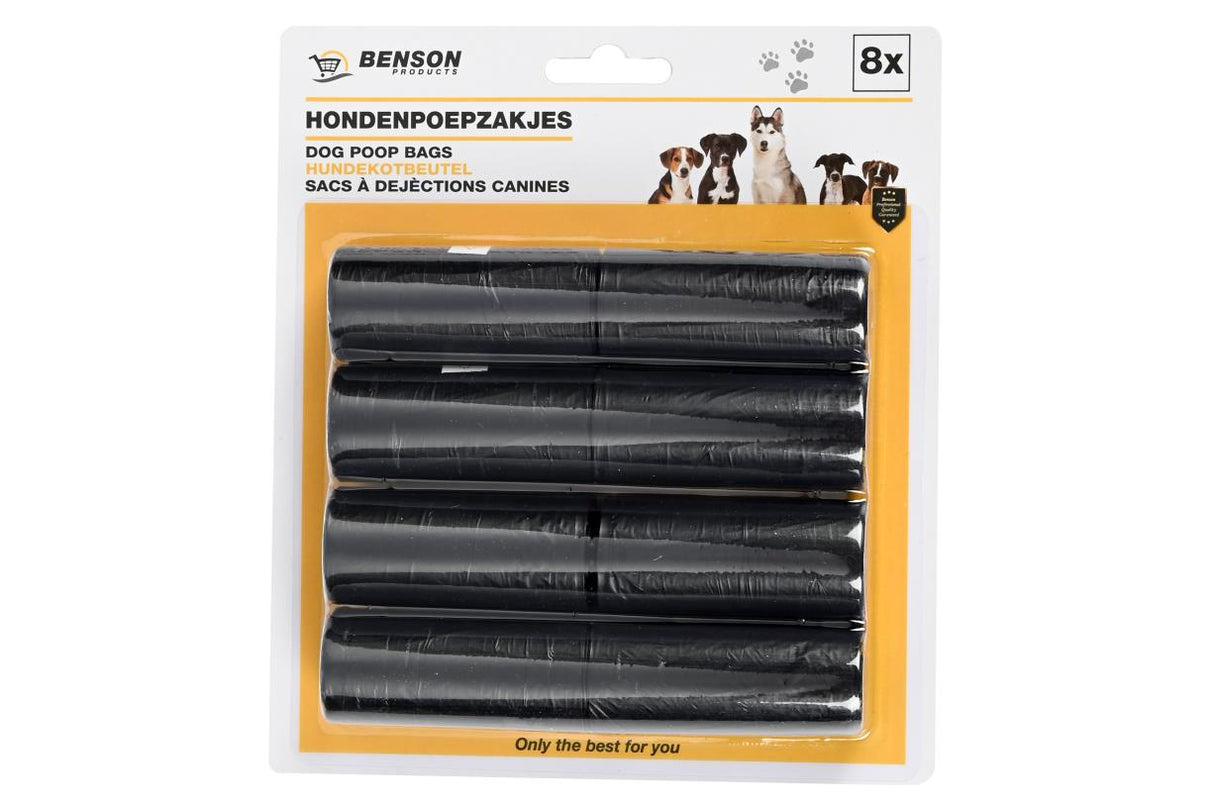Sacs à dejèctions canines 8 x 15 pcs noir