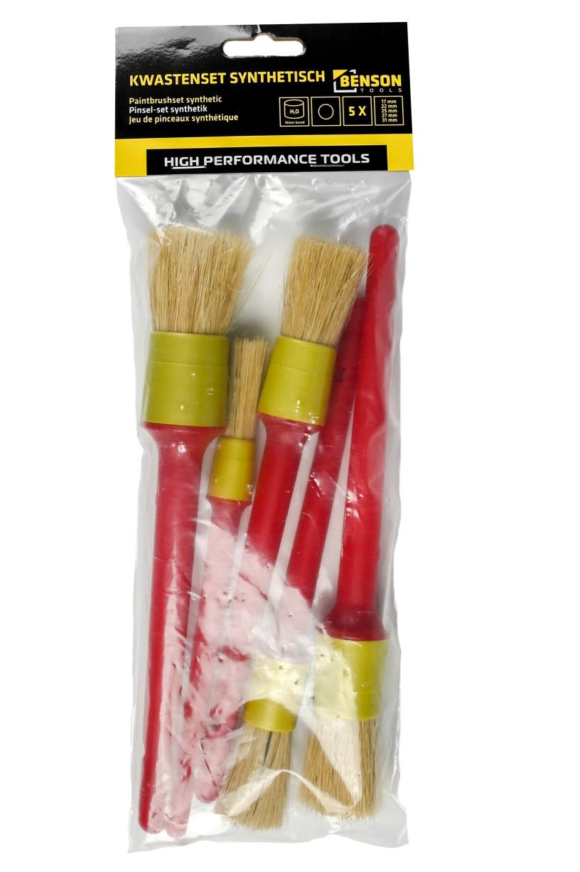 Paintbrushset synthetic 5 pcs round