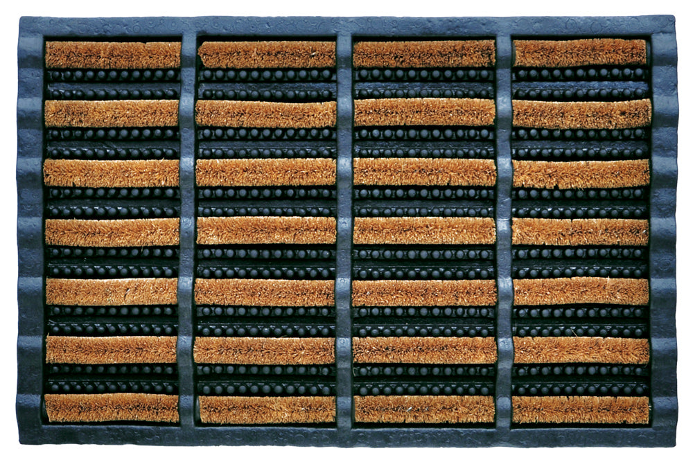Brush mat coco + rubber 40 x 60 cm