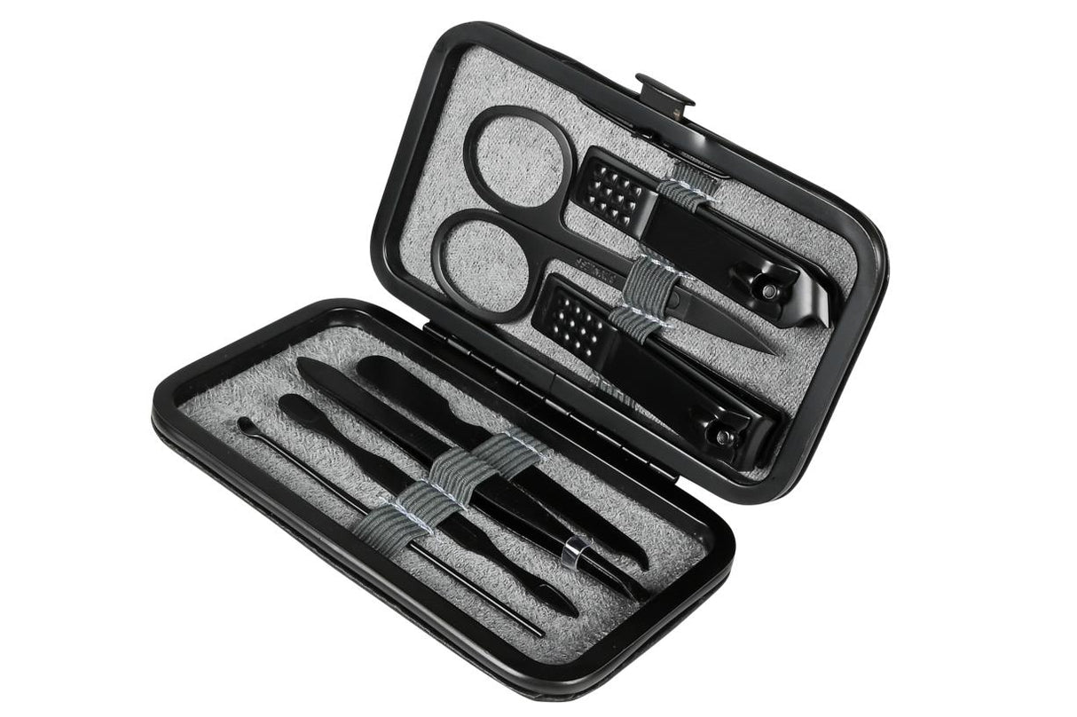 Manicure set 7 pcs black