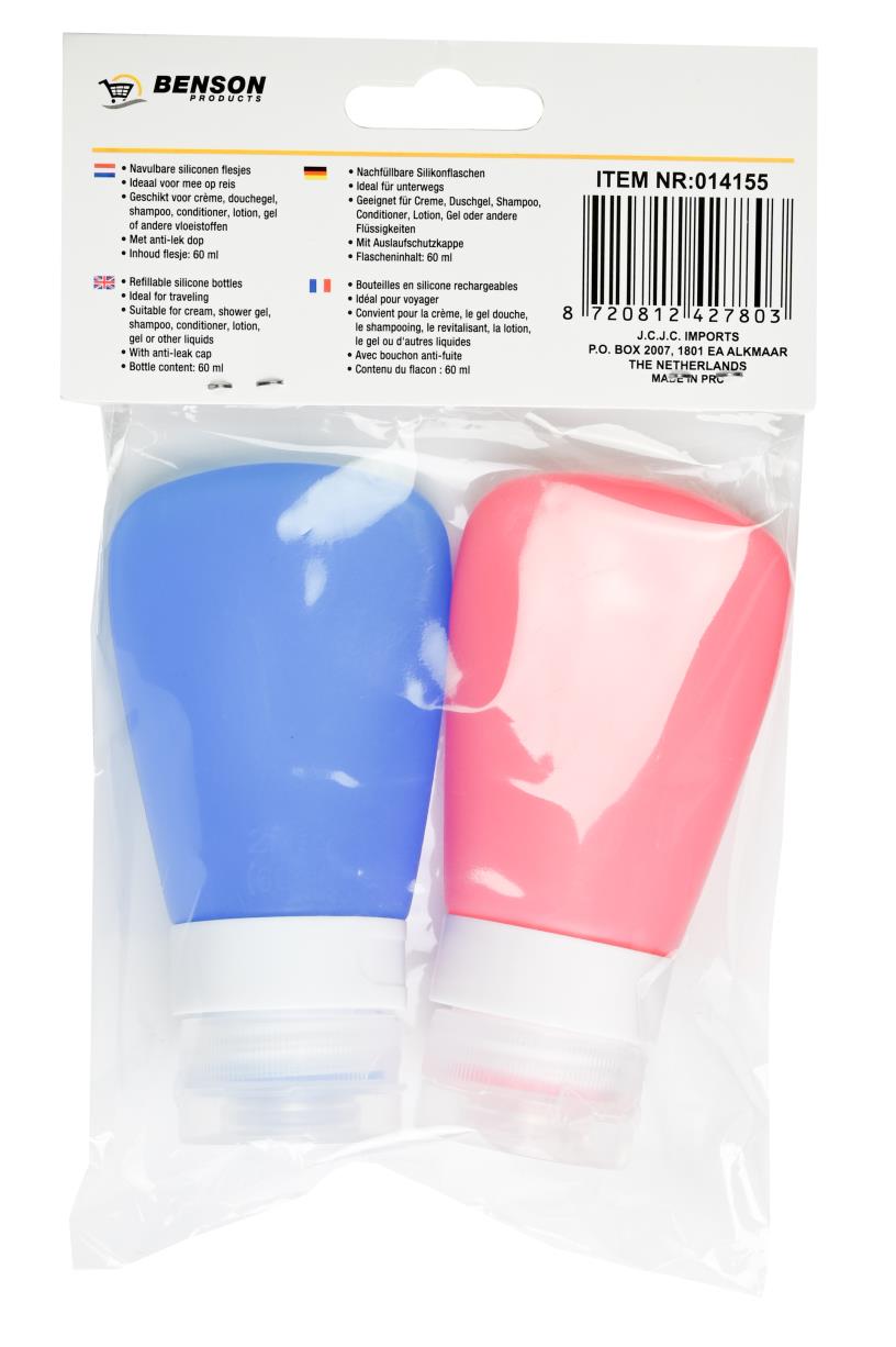 Travel bottle silicone 2 pcs