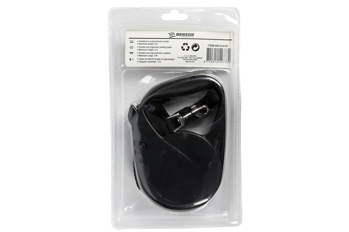 Laisse chien 5 m noir