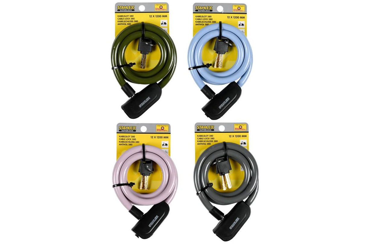 Cable lock 380 12 x 1200 mm mix