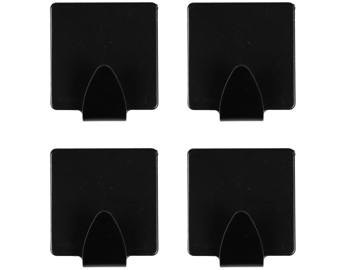 Towel hooks 4 pcs black