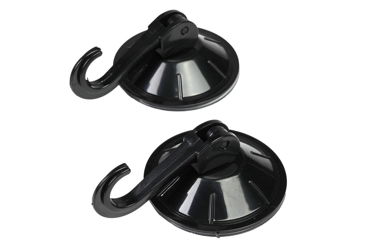 Suction pad with hook plastic ø55 mm 2 pcs black