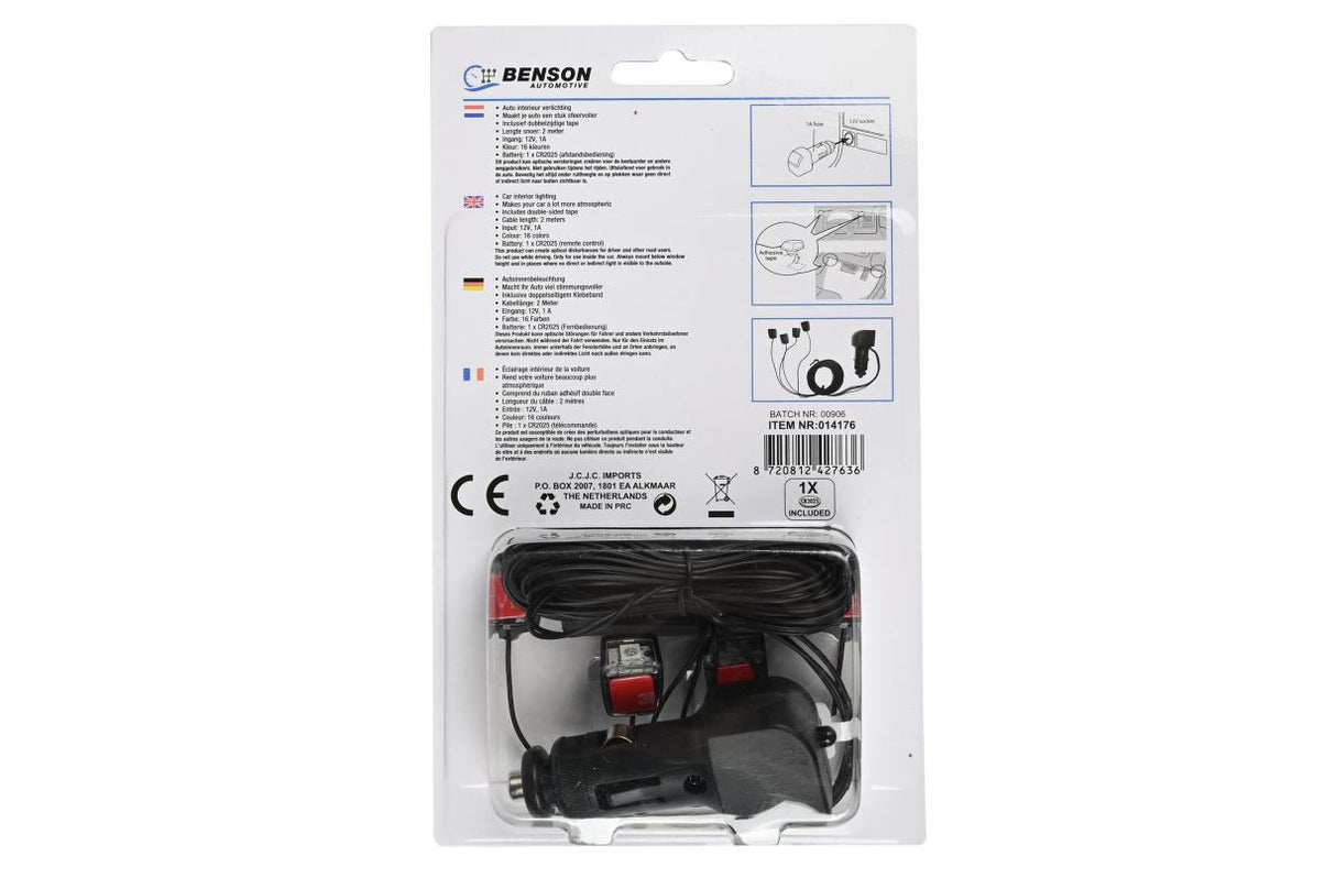 Éclairage intérieur voiture 16 coleur 12V