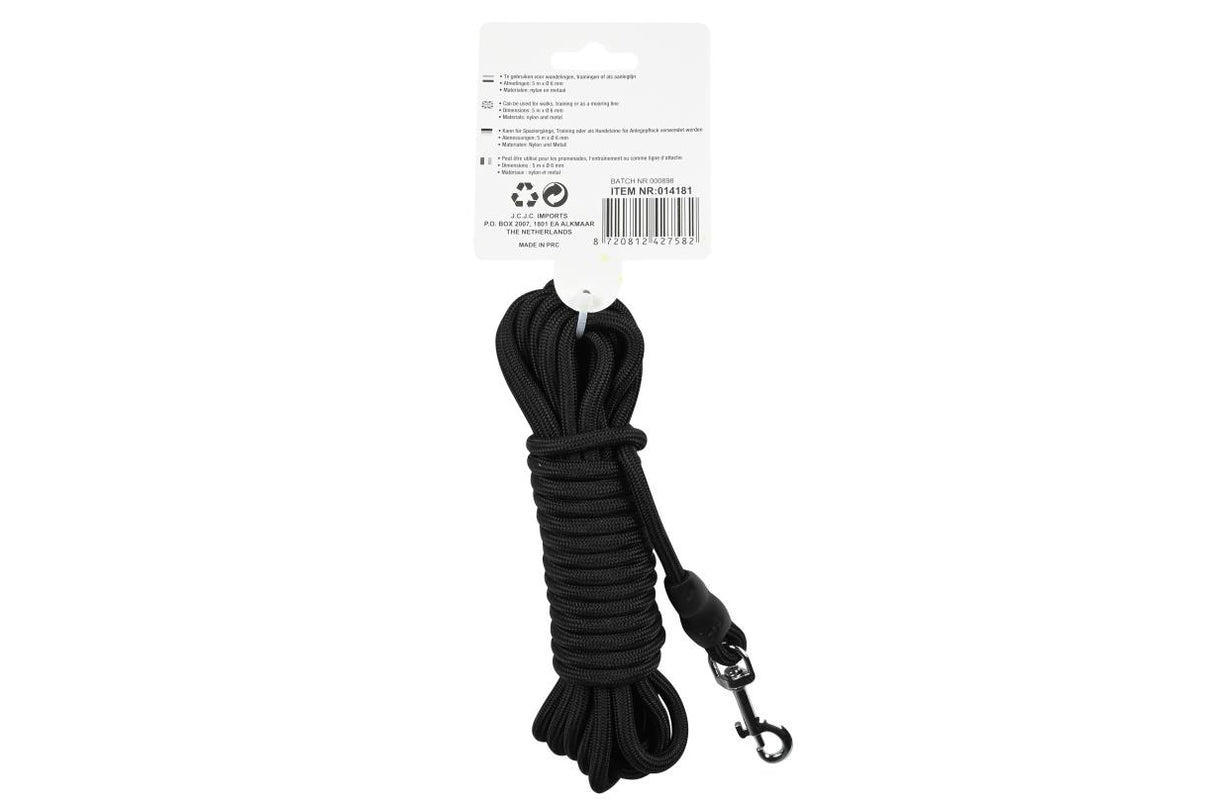 Tracking leash dog 5 m black