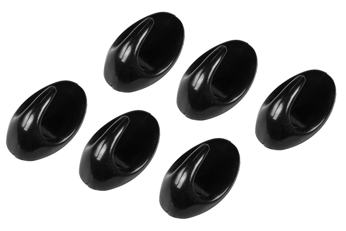 Towel hooks 6 pcs small black