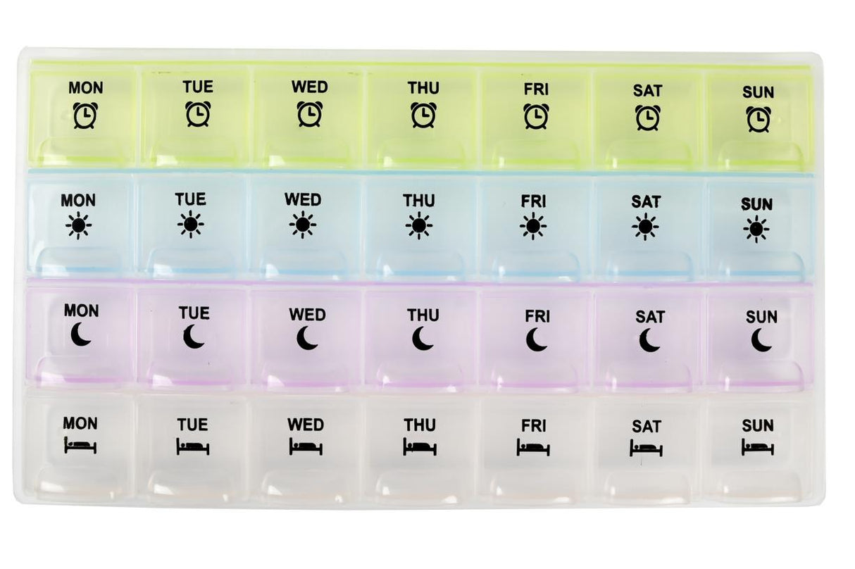 Pill box 7 days 4 compartments