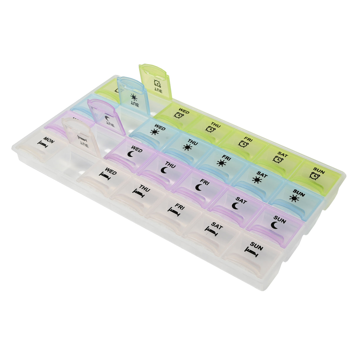 Pill box 7 days 4 compartments