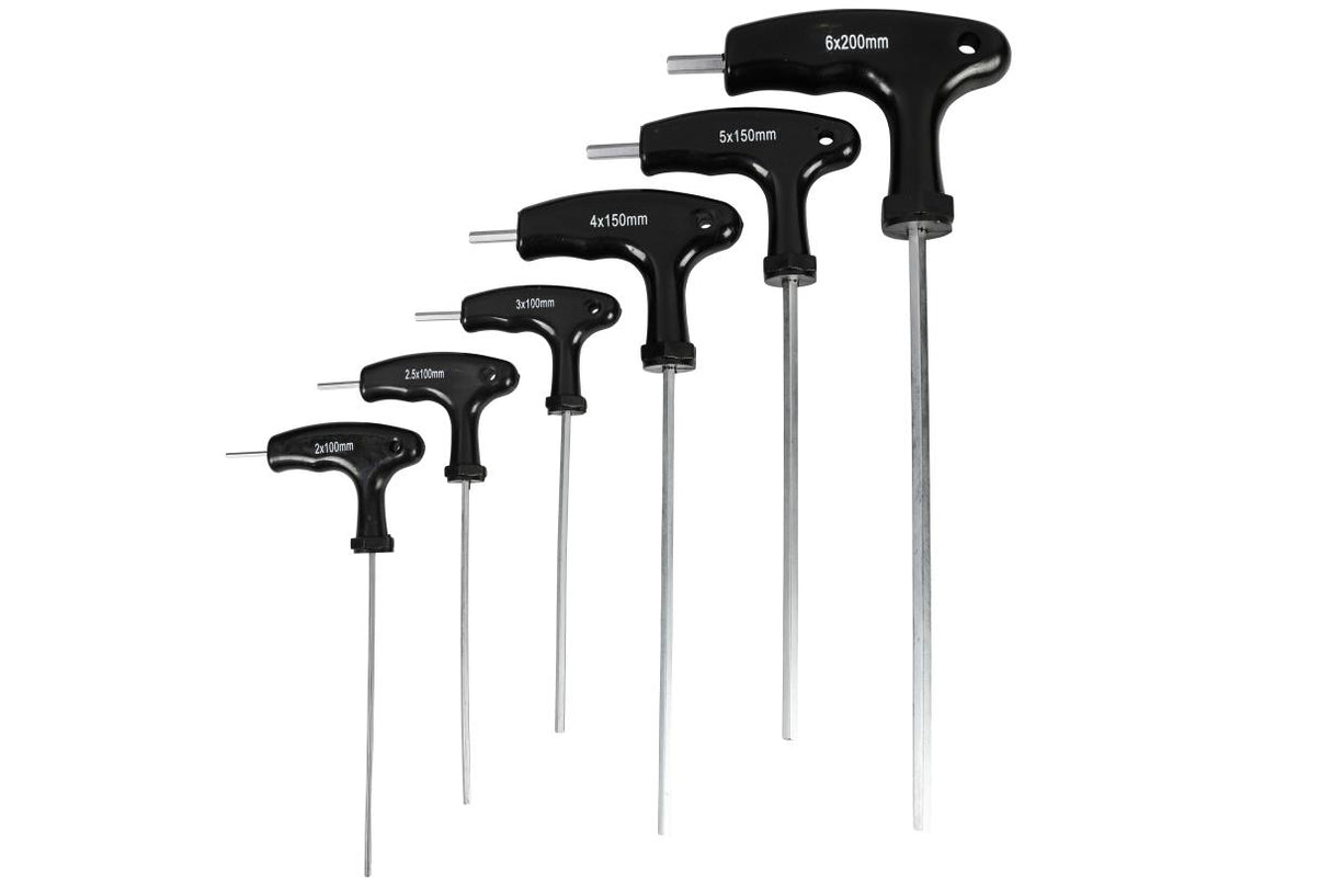 Hex key set t-handle 6 pcs