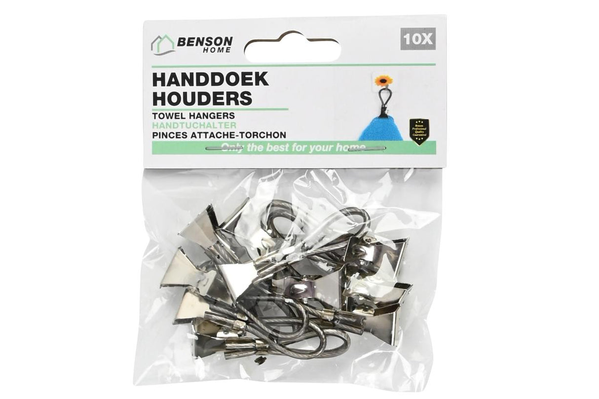 Handdoekknijpers zwart 10 dlg