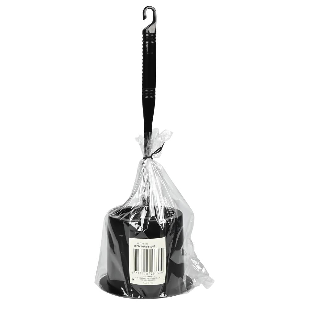 Toilet brush + holder black basic