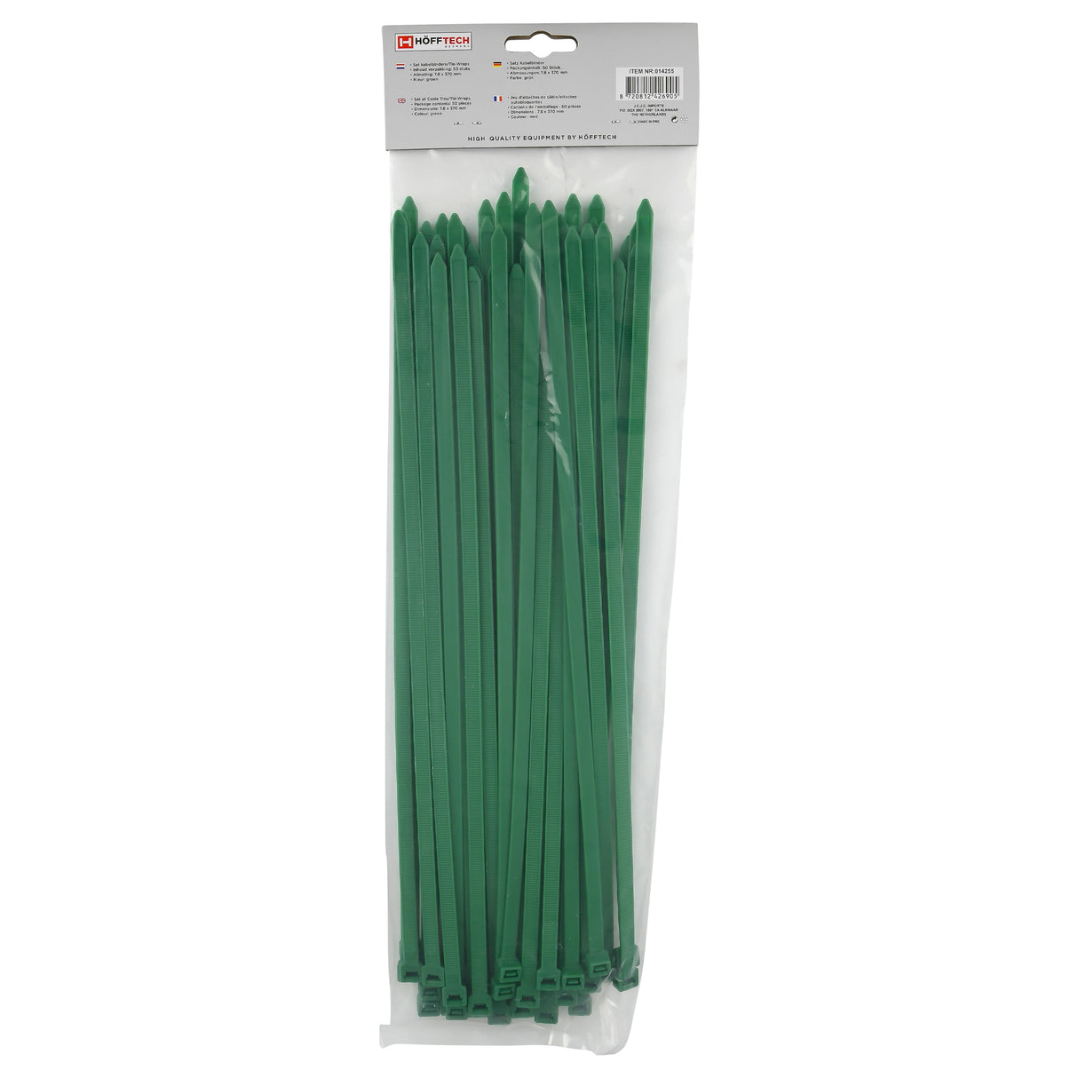 Cable ties 7.8 x 370 mm / 50 pcs green