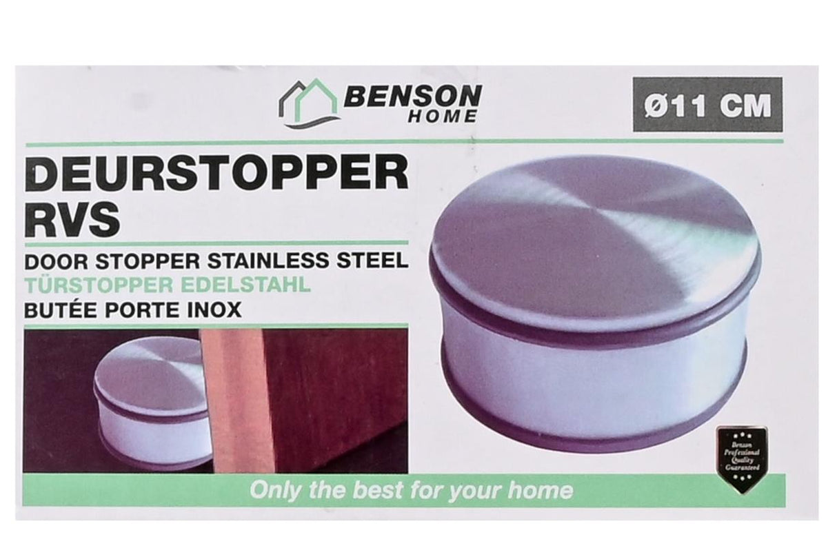 Door stopper ø11 cm stainless steel