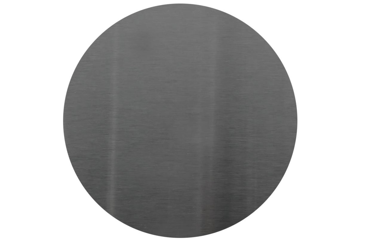 Onderzetters zilver RVS 10 cm 6 dlg + houder