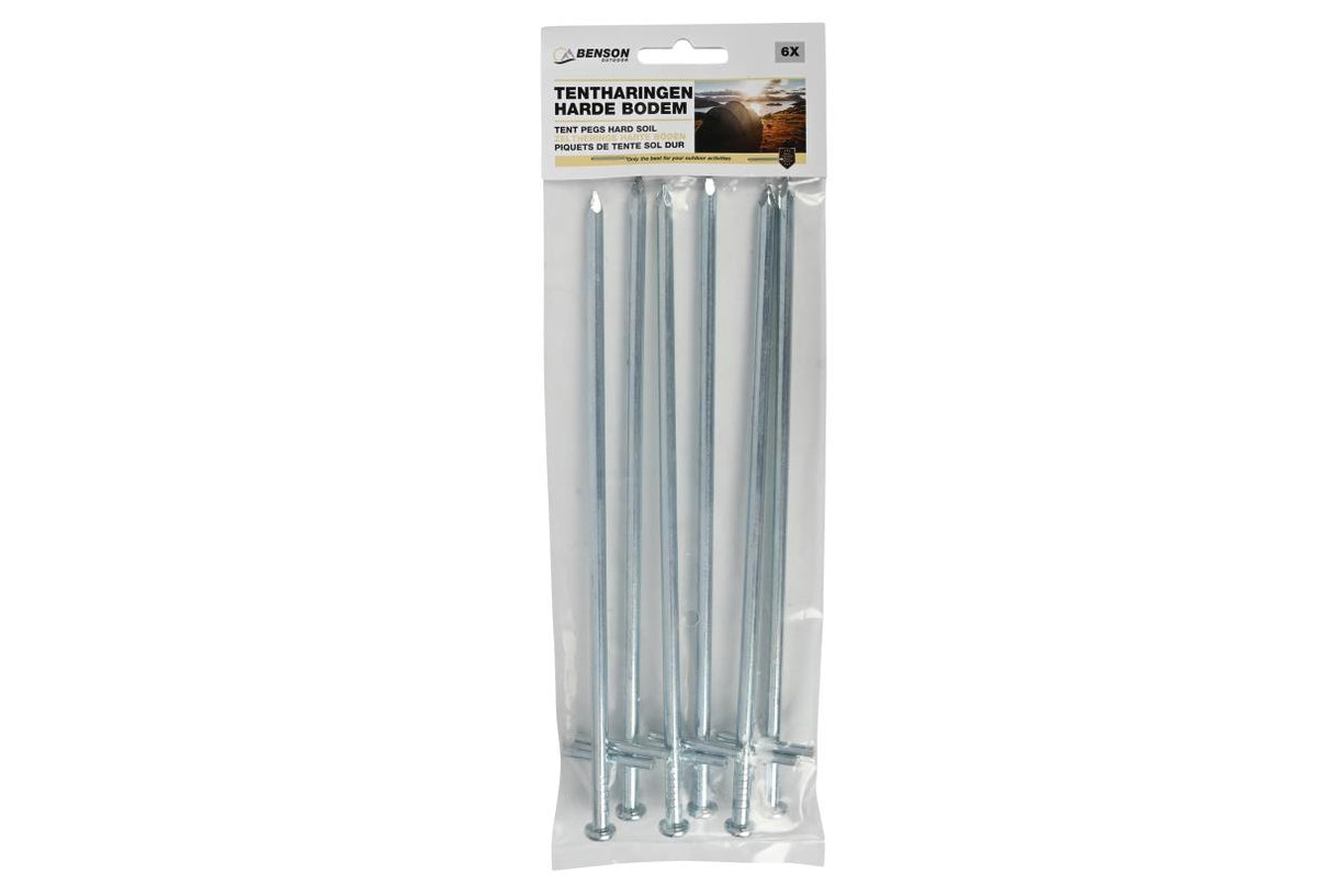 Tent pegs hard soil 6 pcs