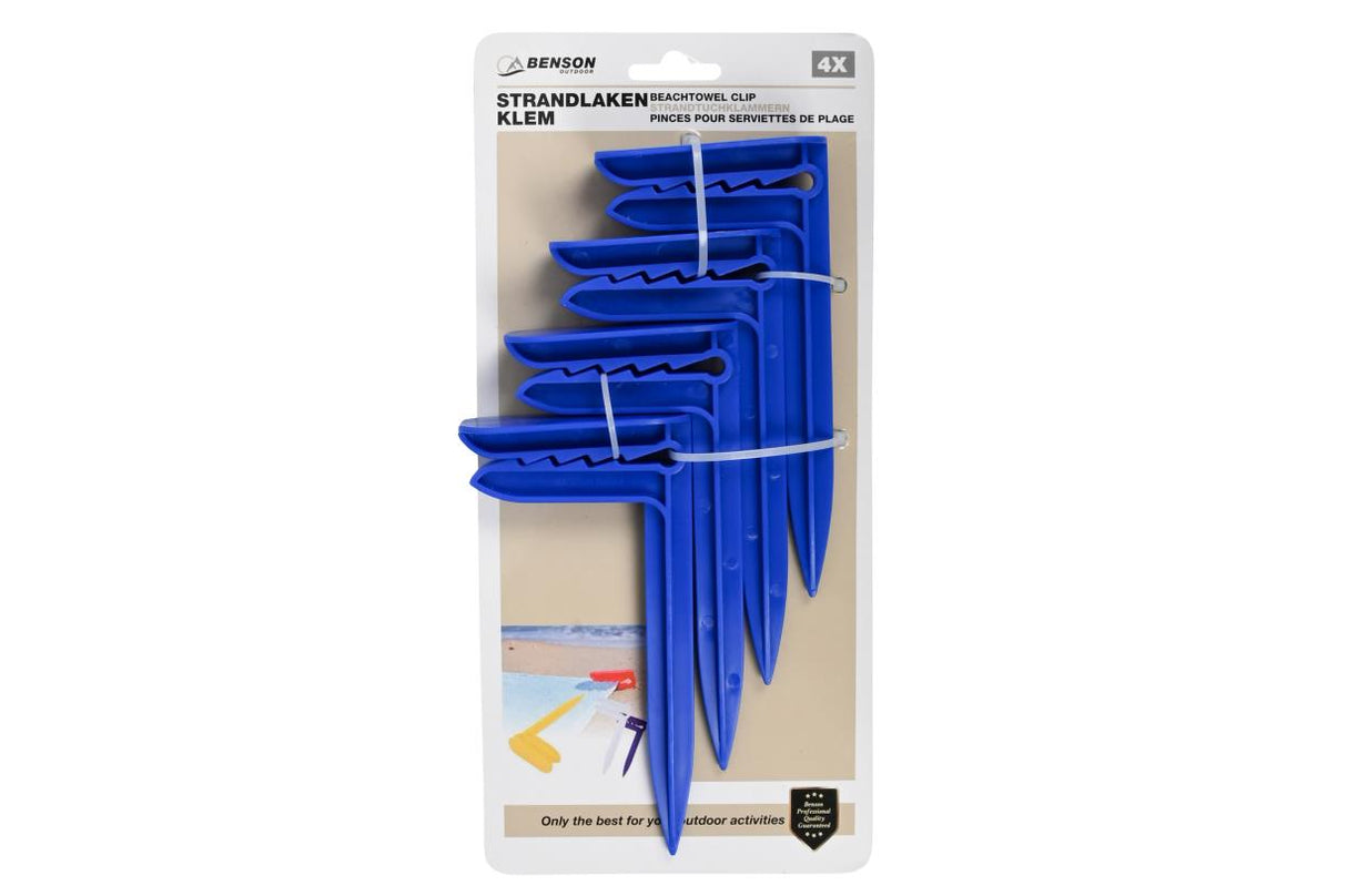 Strandlaken klem 4 dlg
