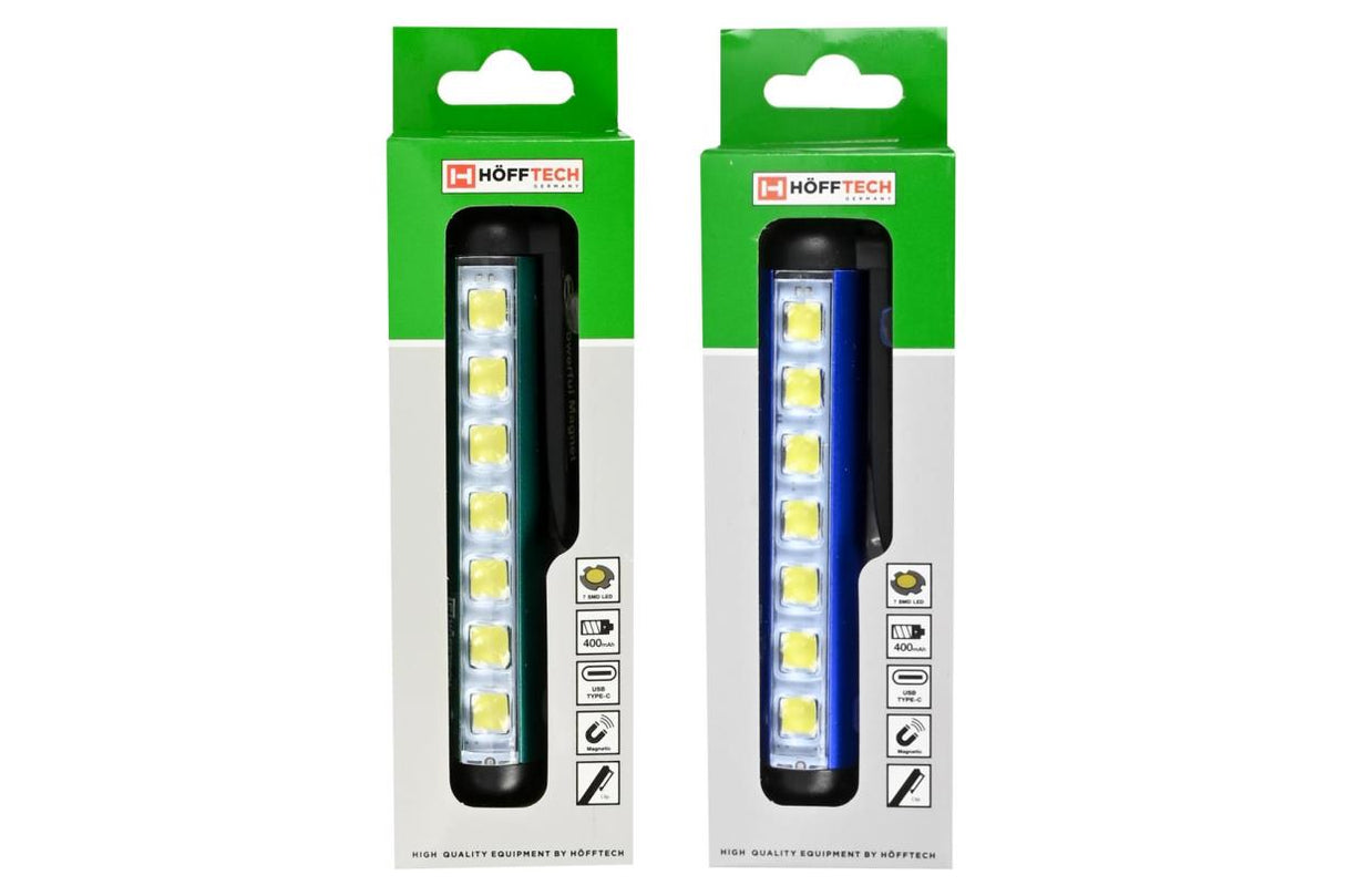 Walking/flashlight compact with magnetic clip display