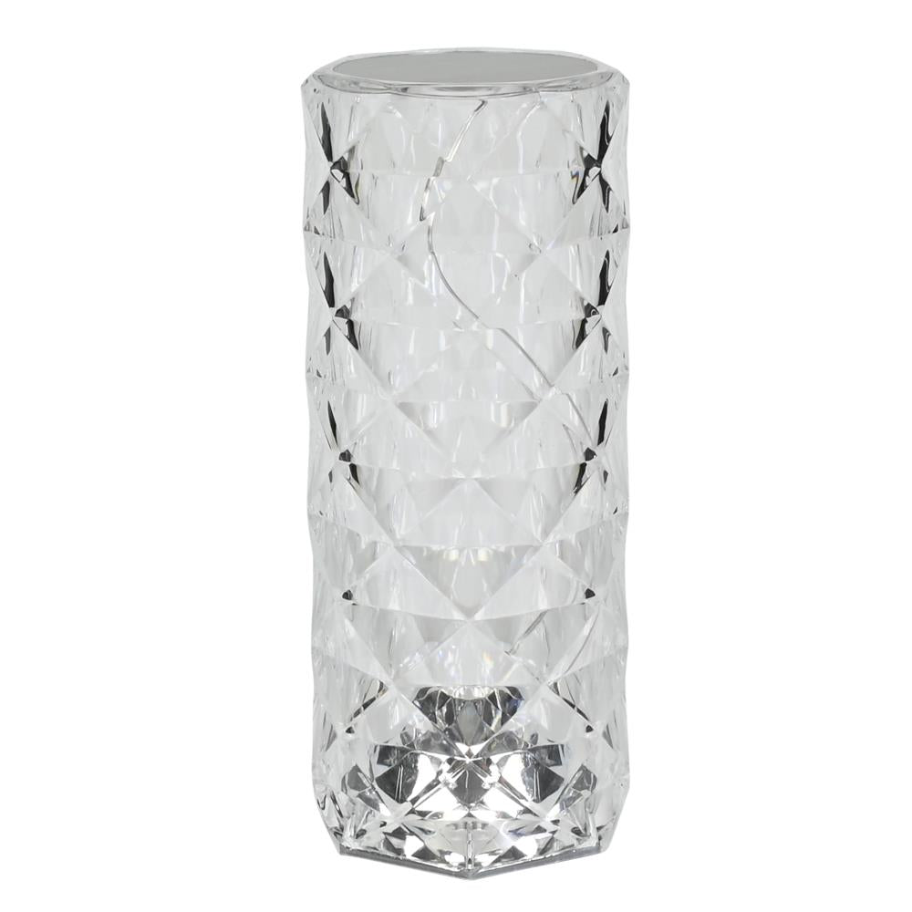 Lampe de table LED cristal rechargeable + télécommande