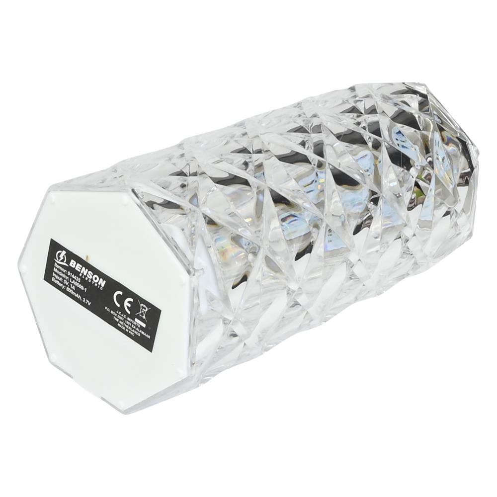 Lampe de table LED cristal rechargeable