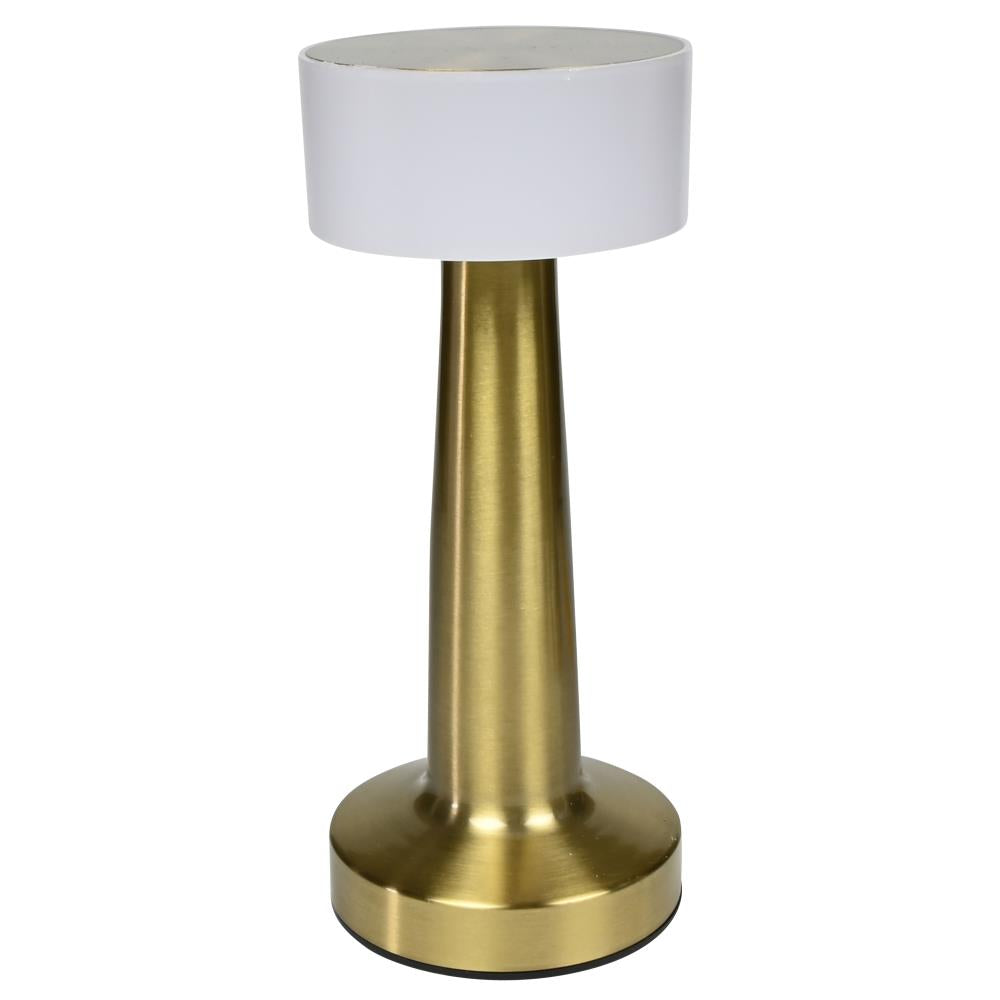 LED table lamp rechargeable dimmable touch gold display