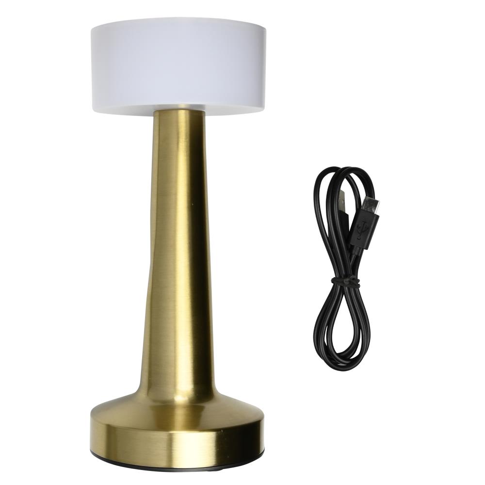 LED table lamp rechargeable dimmable touch gold display