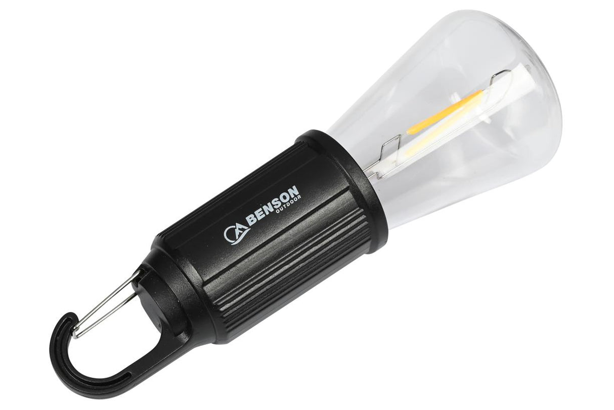 Campinglamp met karabijnhaak oplaadbaar