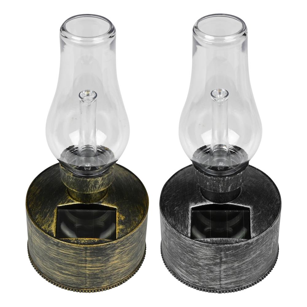 LED oil lamp solar with flame effect mix