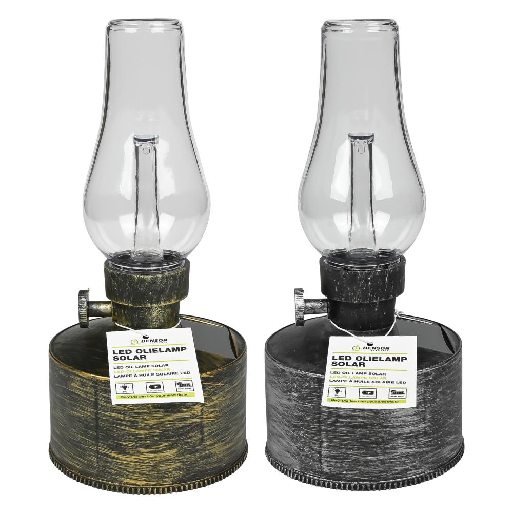 LED oil lamp solar with flame effect mix
