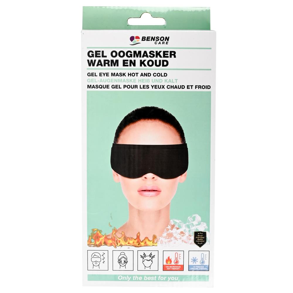 Gel eye mask with heat and cold therapy