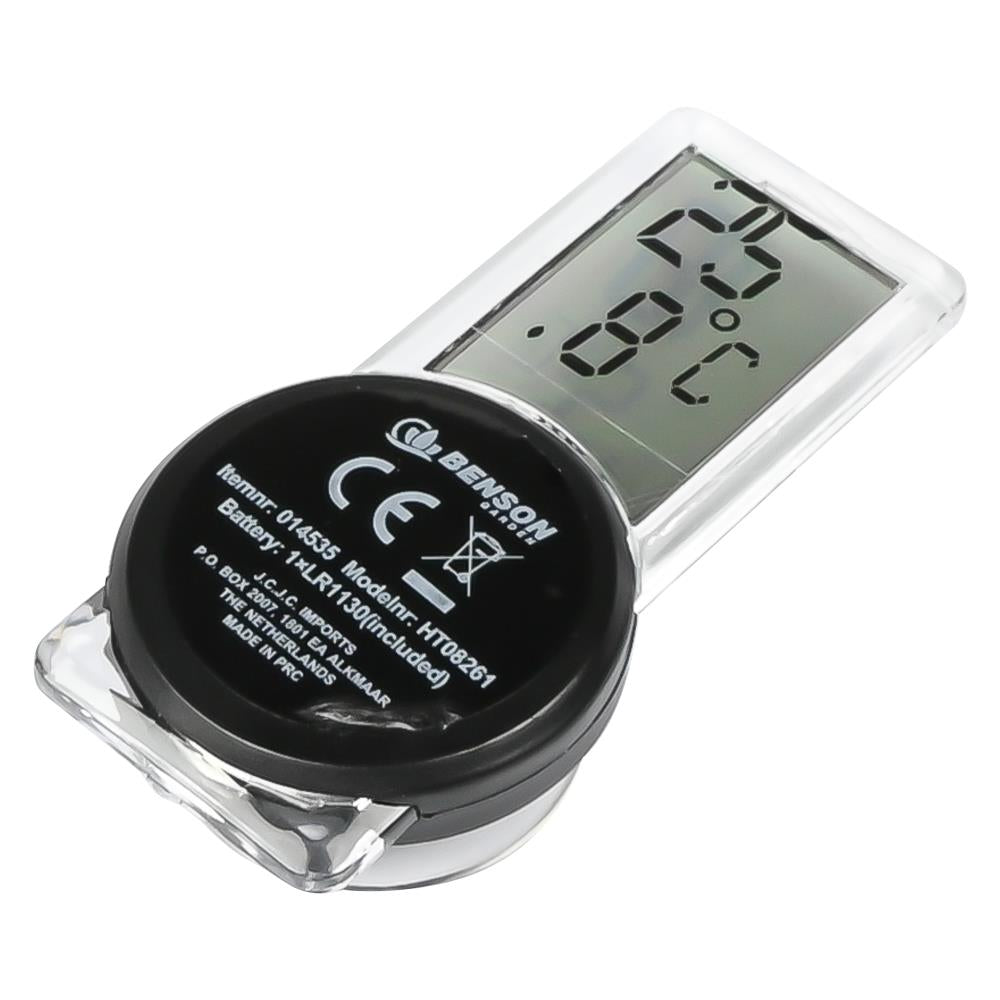 Digital outdoor thermometer with suction cup