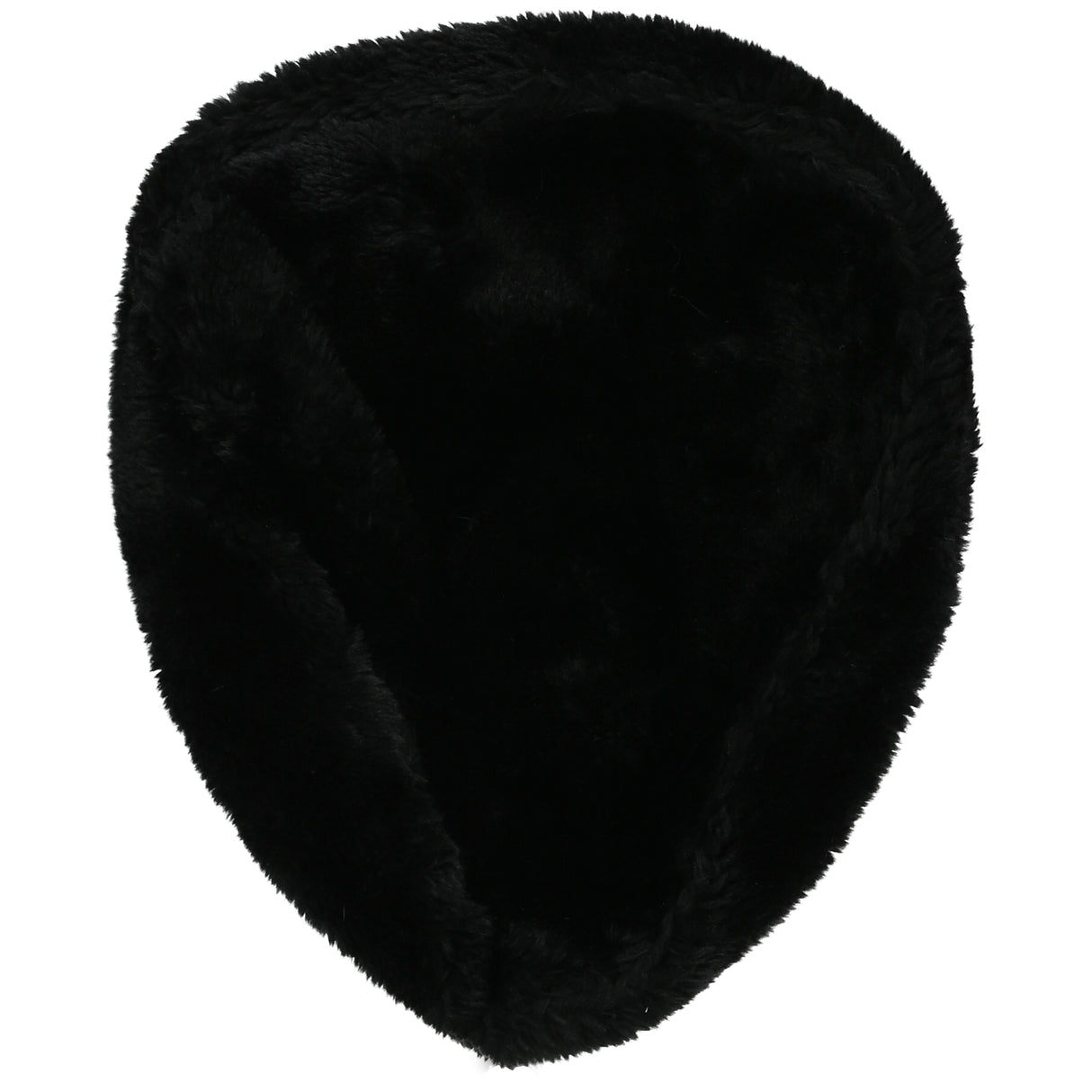 Saddle cover fur soft black
