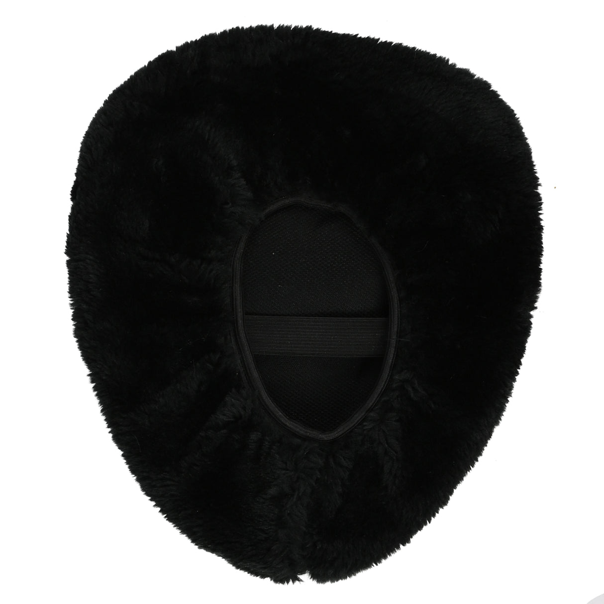 Saddle cover fur soft black