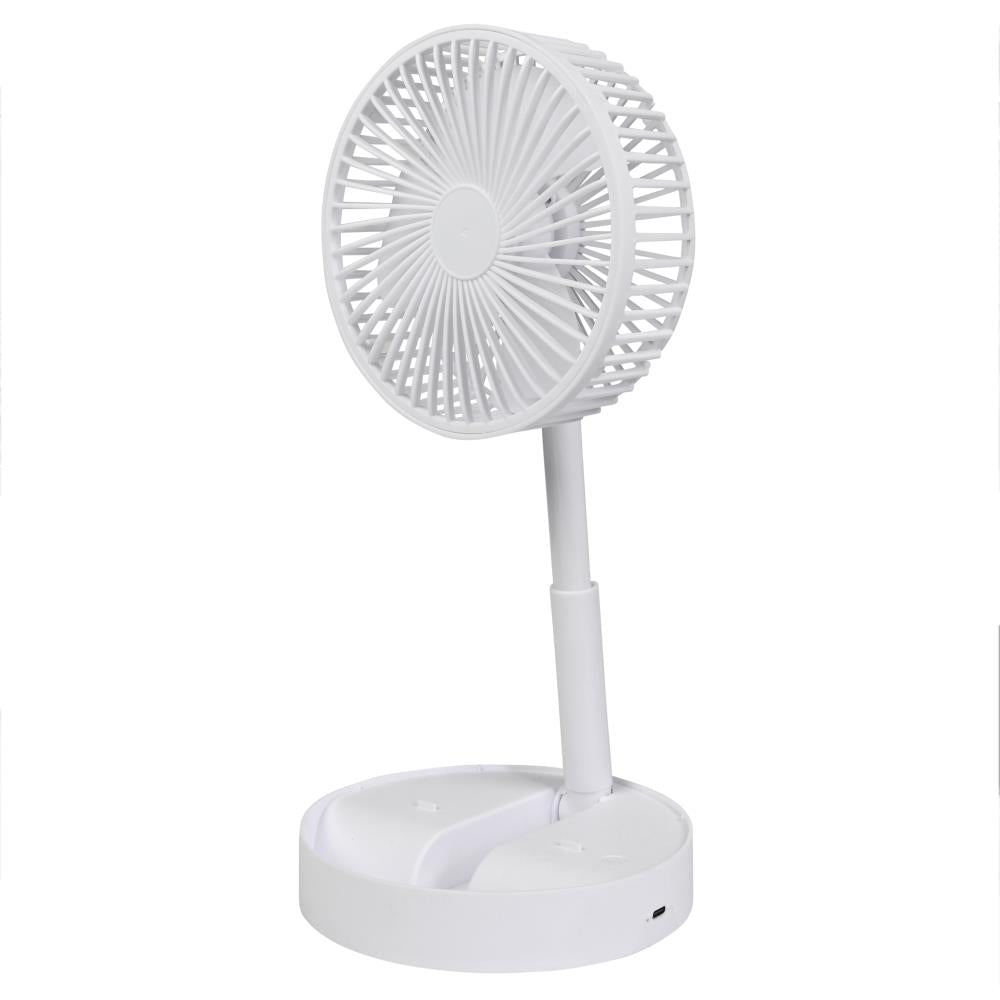 Fan foldable and rechargeable white