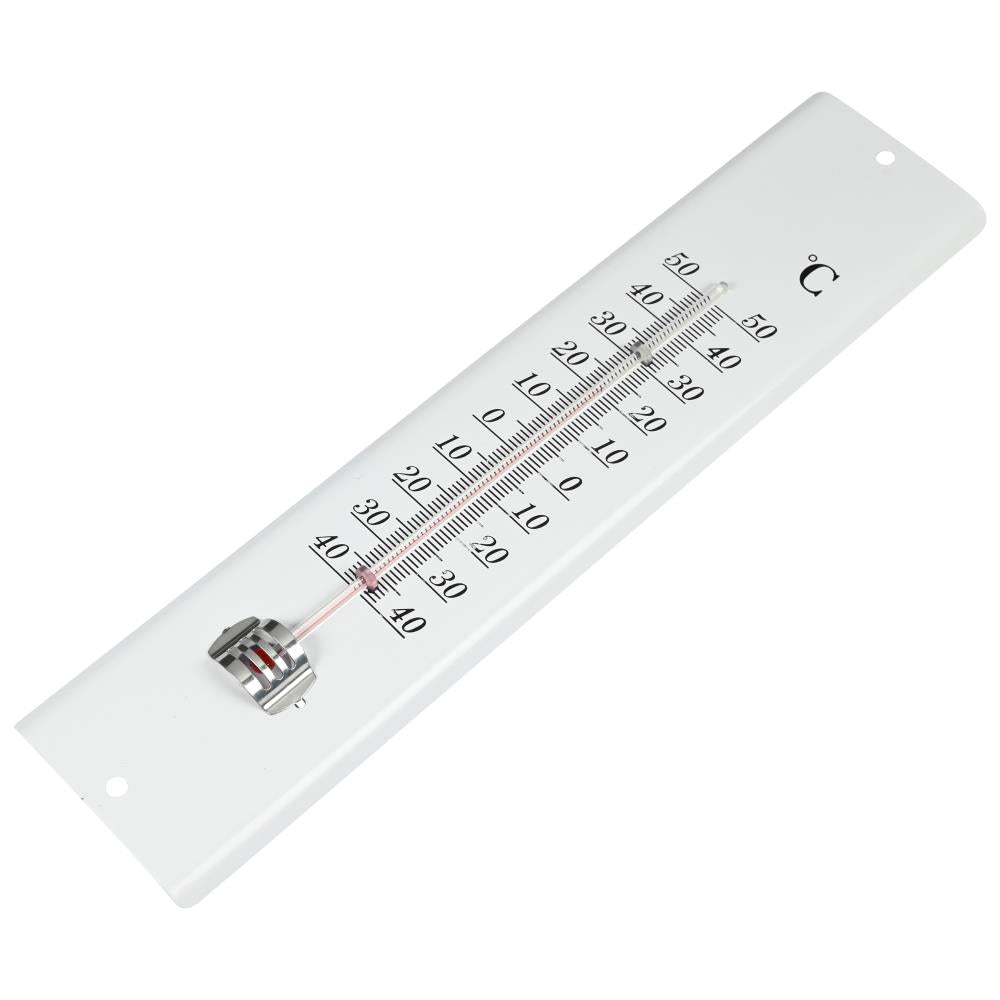 Thermometer metal white 30 cm