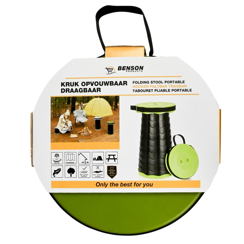 Kruk opvouwbaar draagbaar ABS groen